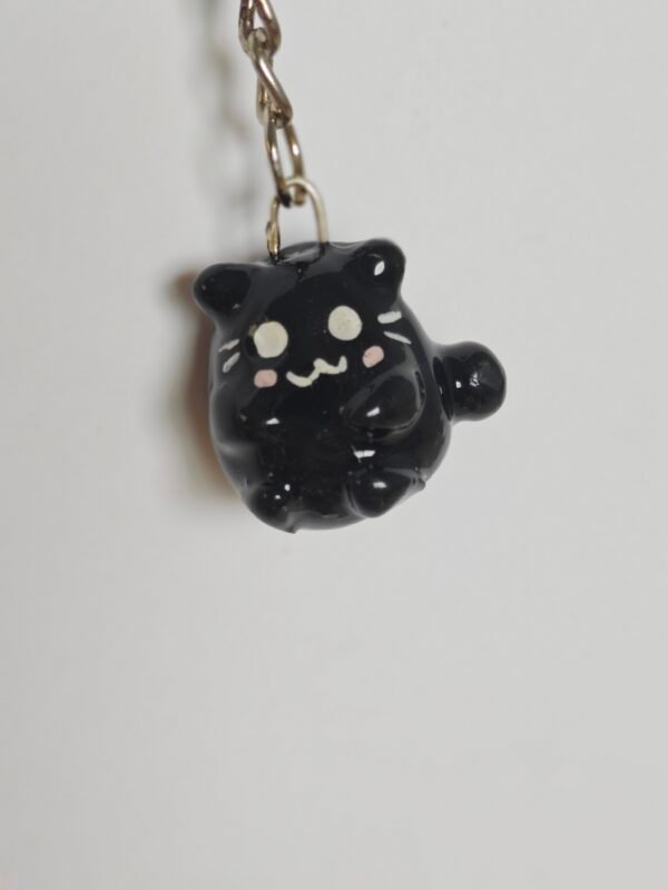 Tiny Black Cat Keychain