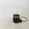Tiny Black Cat Keychain